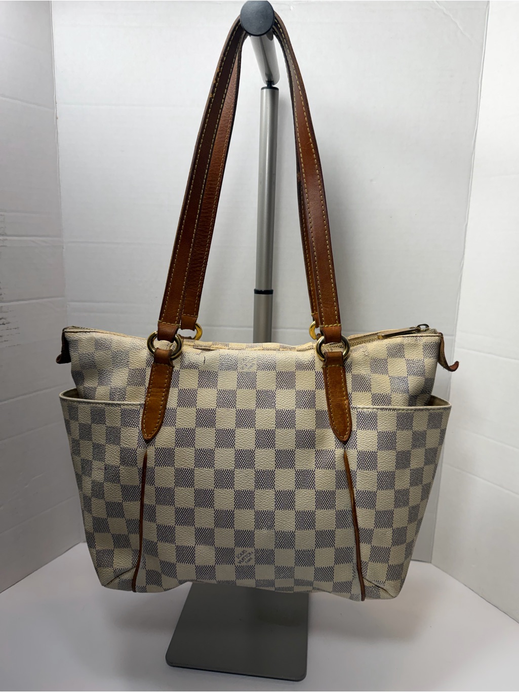 Louis Vuitton Damier Azur Totally Pm Tote Bag N41280 Lv Auth